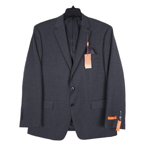 Tallia Mens Classic Fit Suit Jacket Blazer 44R Dark Grey  display picture 3